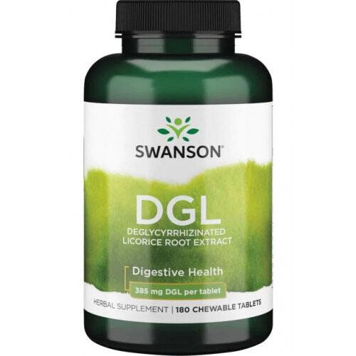 

Swanson, DGL (Солодка) 385мг 180 пастилок