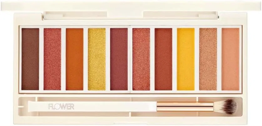 Палетка теней для век Shimmer & Shade Flower Beauty 10 оттенков Sun's Blazing