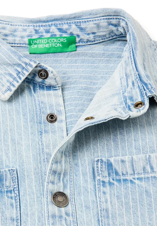 Рубашка United Colors Of Benetton, синий — фото 3