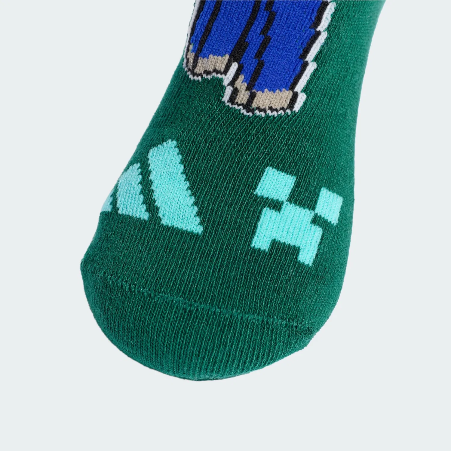 Спортивные носки Adidas Sportswear Minecraft в светло-сером, темно-зеленом и черном цветах — фото 3