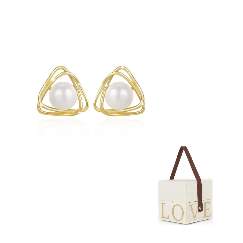 

QIMEILA Серьги-гвоздики из серебра S925 с пресноводным жемчугом для женщин