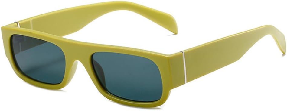 

Винтажные прямоугольные солнцезащитные очки для женщин, модные очки квадратной формы для мужчин, классические очки в цветочной оправе в стиле панк, очки с защитой от УФ-излучения UV400 TYUVIVO, C5green-black