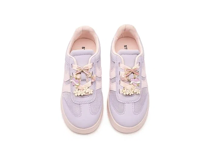 Кроссовки с цветочными подвесками Jerseyc Steve Madden Kids, Blush/Lilac — фото 3