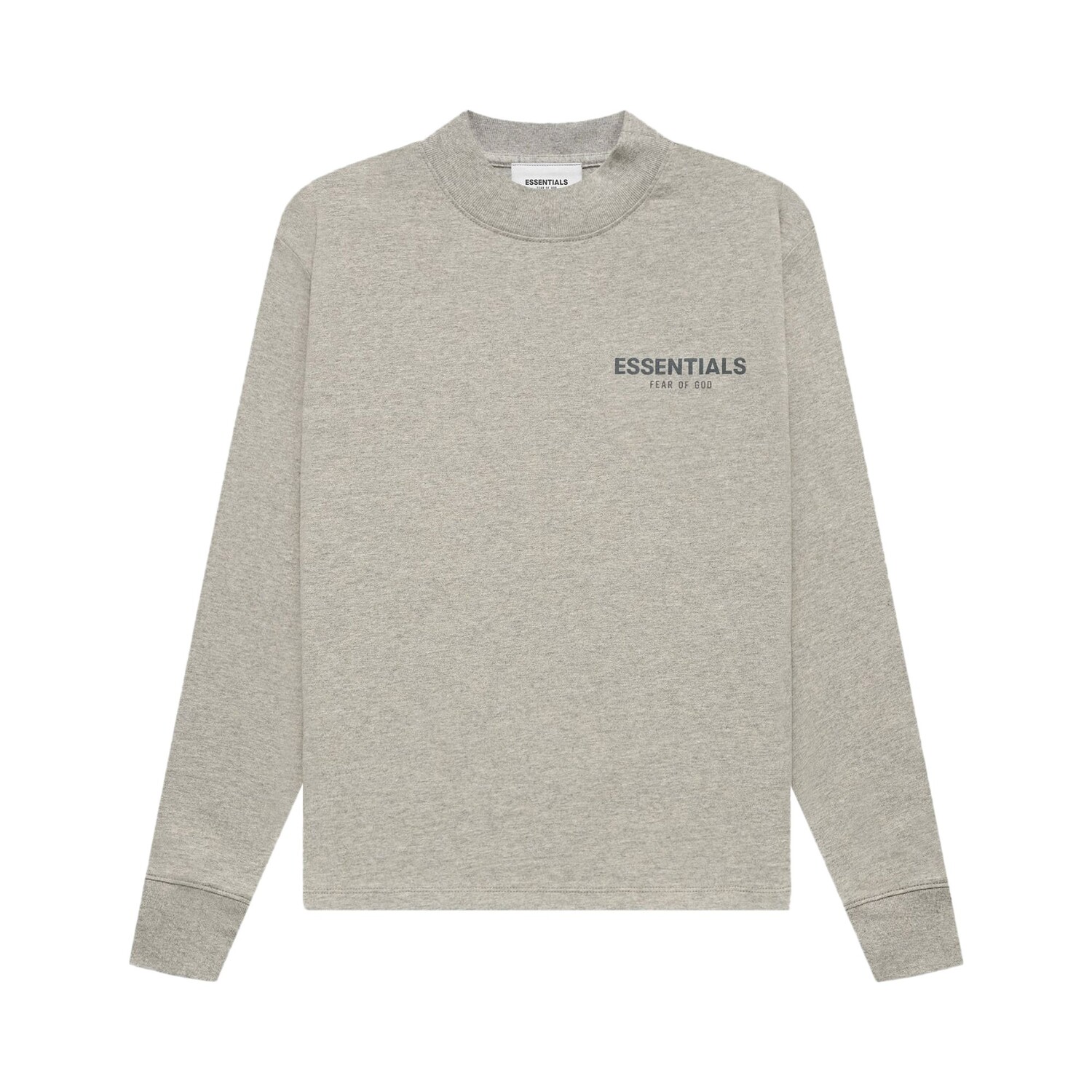 

Детская футболка с длинными рукавами Fear of God Essentials Dark Heather Oatmeal