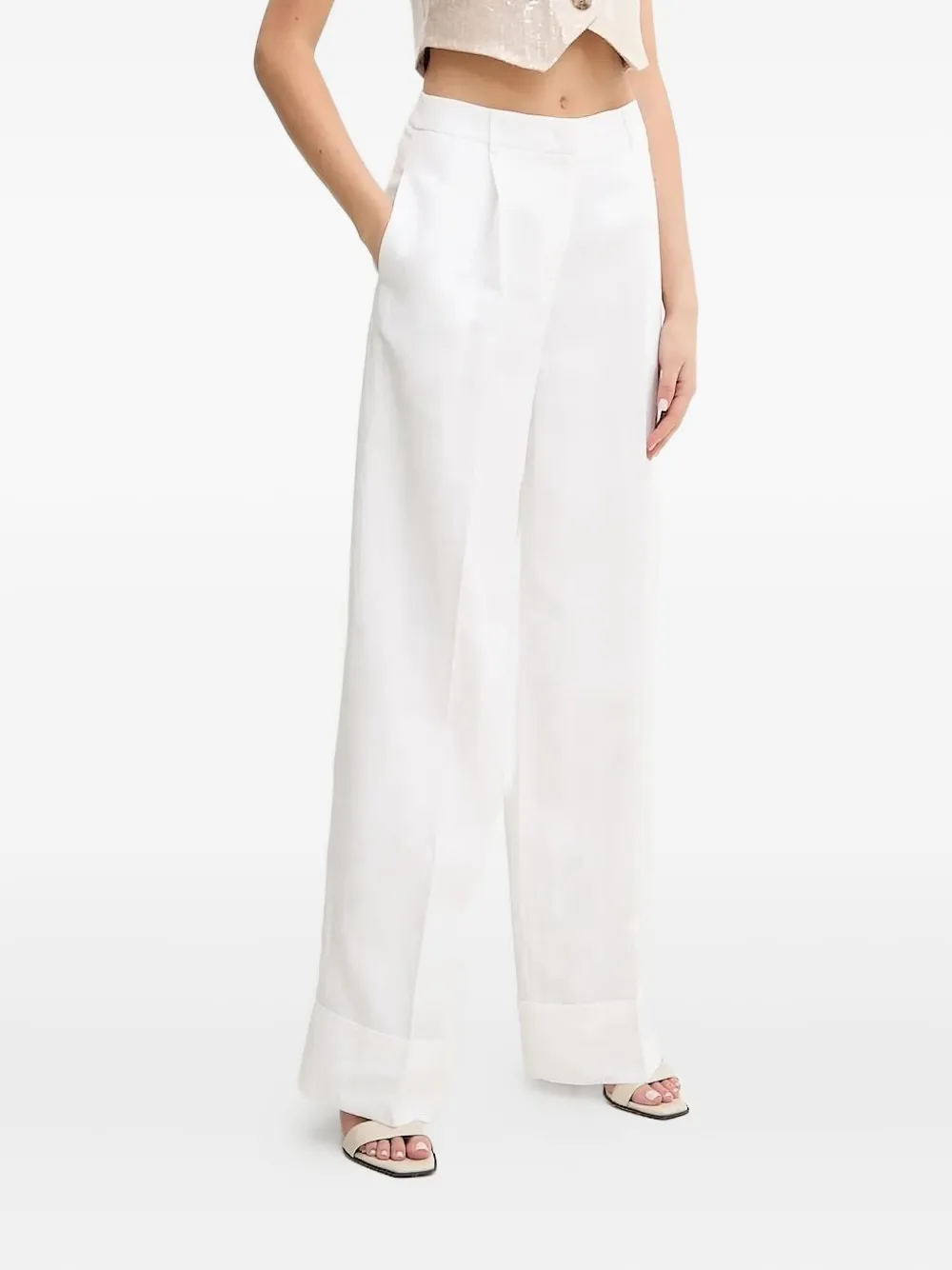 

Плиссированные брюки Blugirl, белый