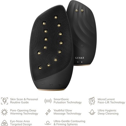 GESKE SmartAppGuided Sonic Thermo Facial Brush & Face-Lifter 8 в 1 Силиконовая щетка для лица и антивозрастной уход — фото 2