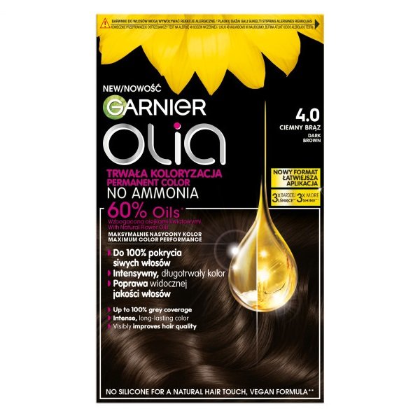 

Краска для волос Garnier Olia 4.0 Темно-коричневый