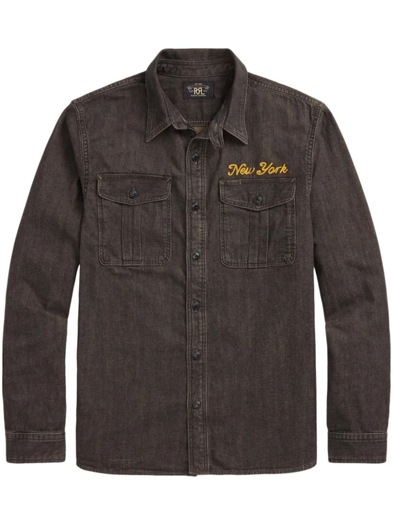 

Ralph Lauren RRL рубашка с вышивкой, черный
