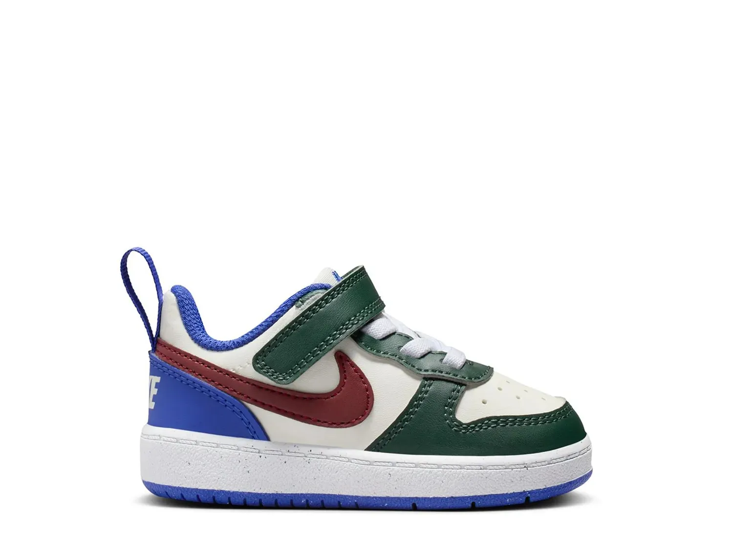 

Кроссовки Nike Court Borough Low Recraft — детские, белые/синие/зеленые