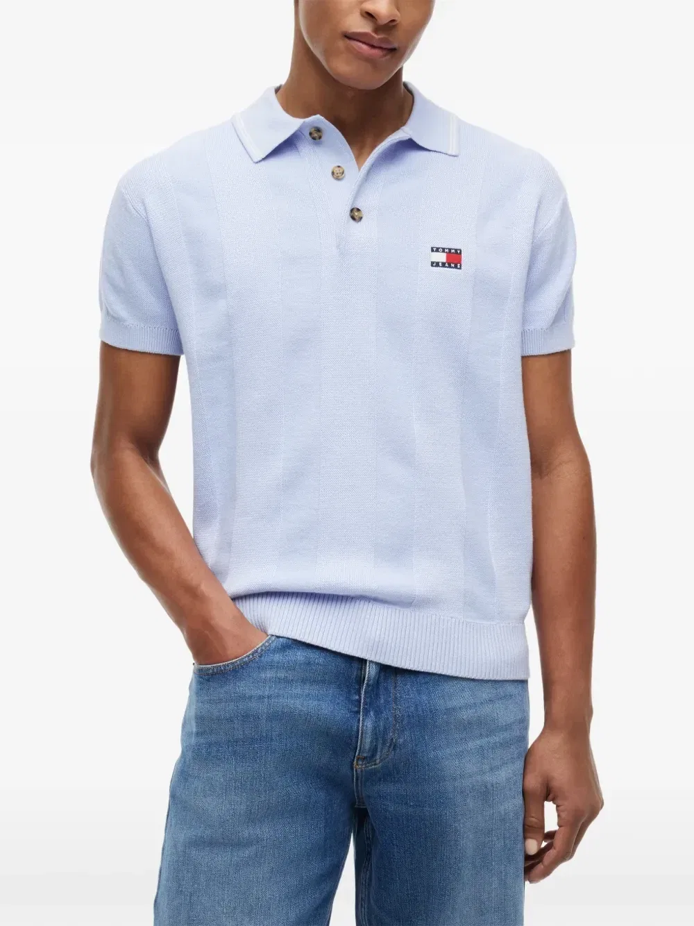 Рубашка-поло с нашивкой-логотипом Tommy Hilfiger, синий — фото 3