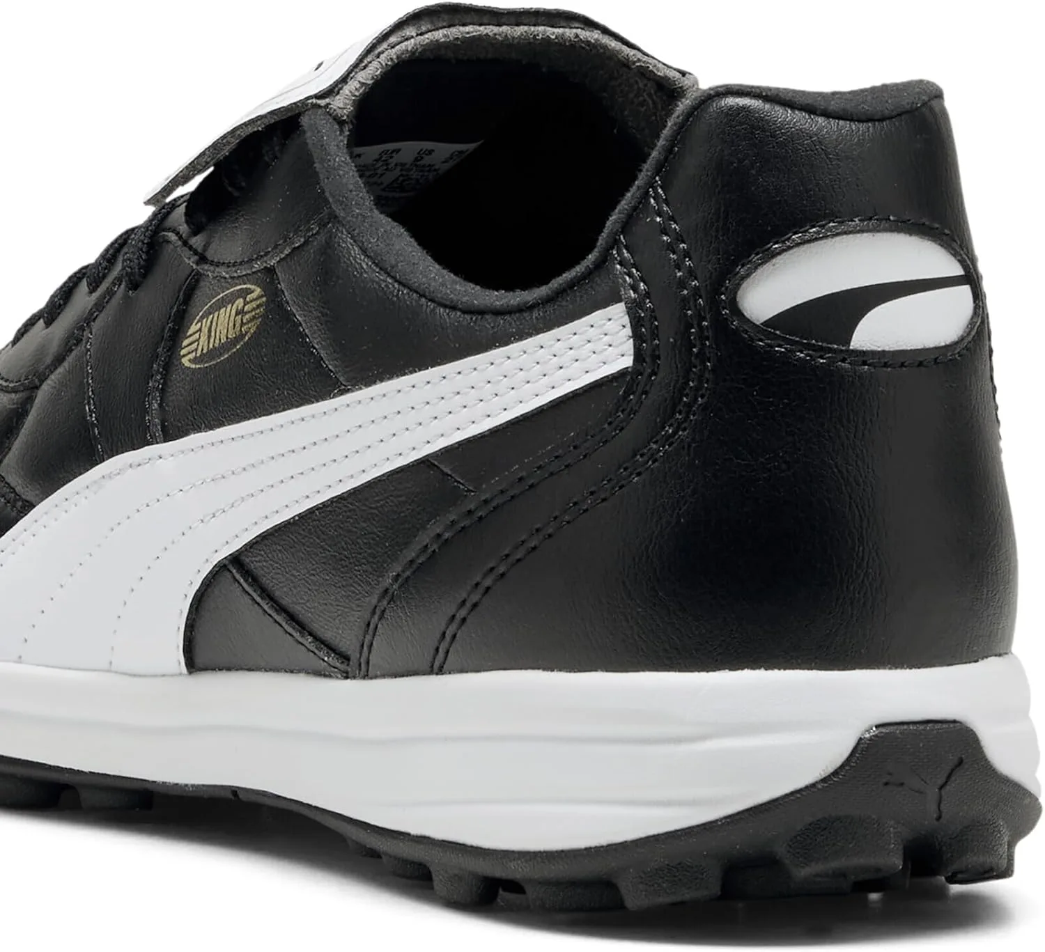 Мужские кроссовки PUMA King Top Turf, белый/черный/золотой — фото 2
