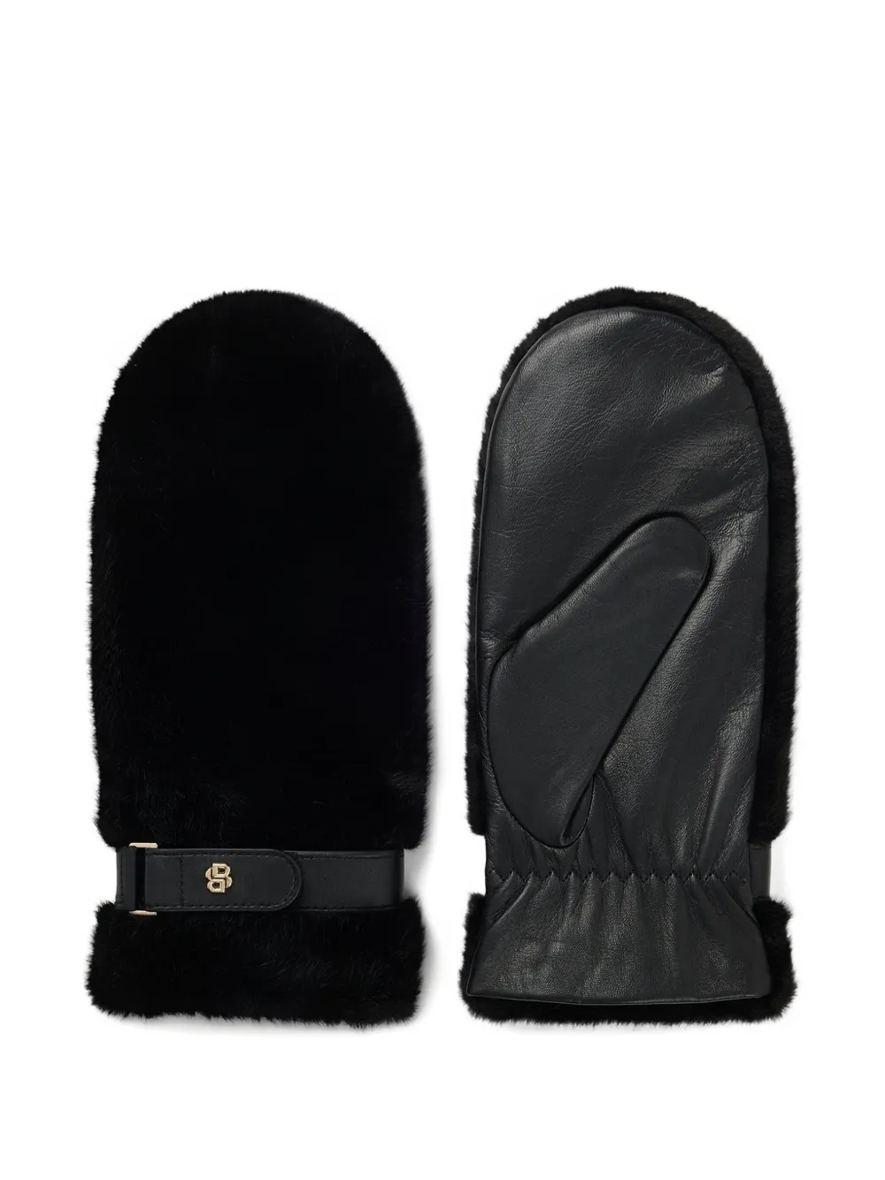 

Варежки с логотипом Boss, черный