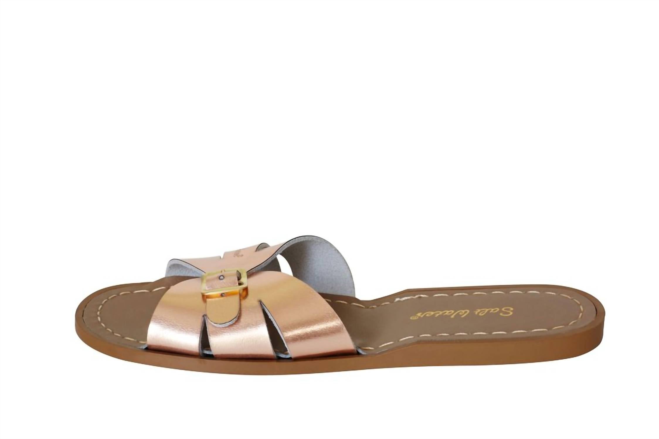 Женские классические шлепанцы в розовом золоте Salt Water Sandals — фото 2