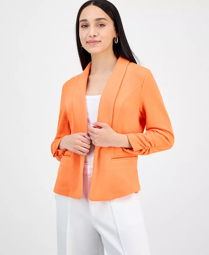 

Пиджак с шалью и укороченными рукавами Petite 3/4-Sleeve Shawl-Collar Blazer Bar III, оранжевый