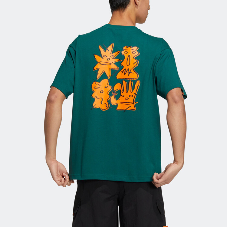 Футболка KENTARO OKAWARA BACK TEE мужская зеленая Adidas Originals, зеленый — фото 4