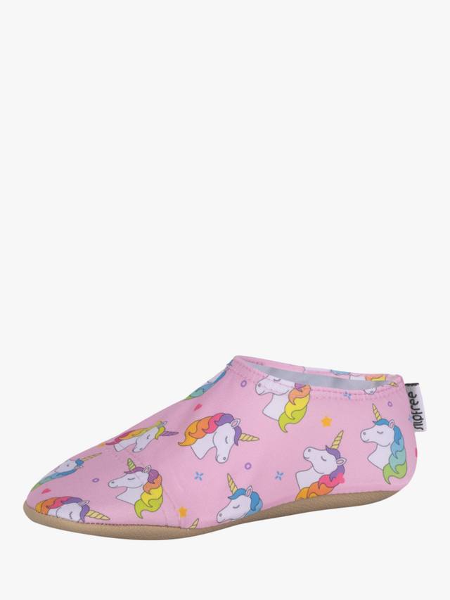 Детские пляжные тапочки Sofie Soft Sole с противоскользящей подошвой Slipfree, Pink Multi — фото 4