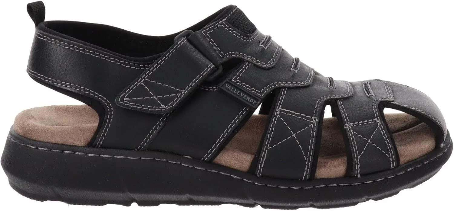 Valleverde - Мужские сандалии из искусственной кожи, Black