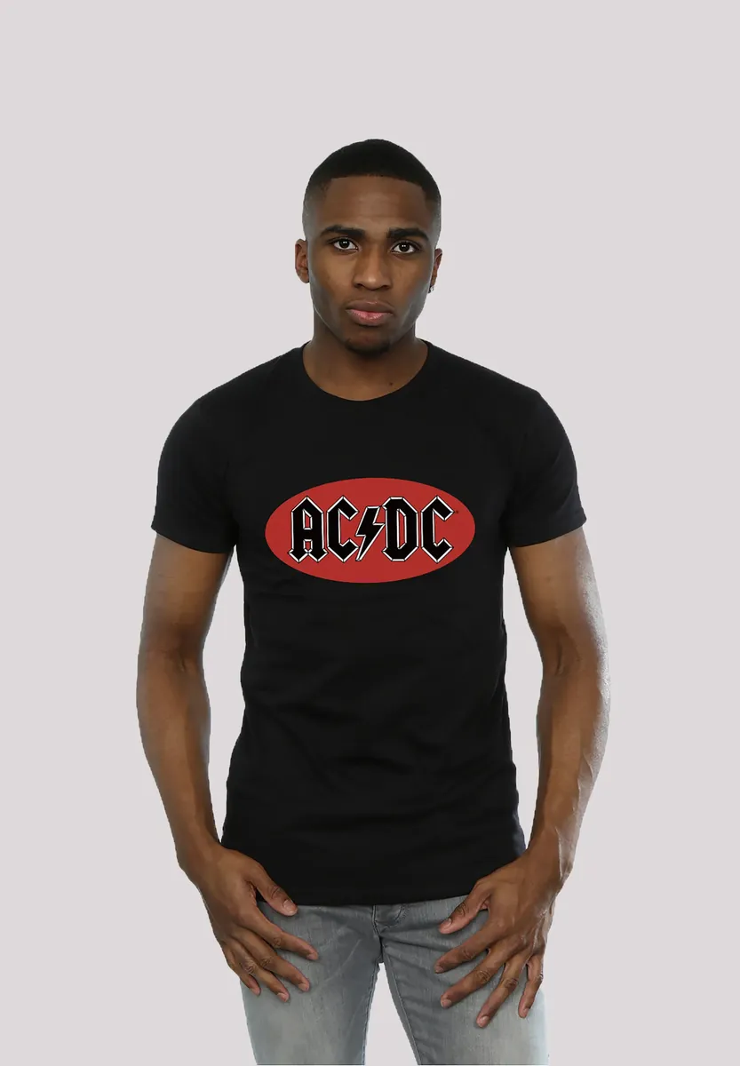 

Футболка F4NT4STIC "ACDC Red Circle Logo для детей и мужчин", принт, черный
