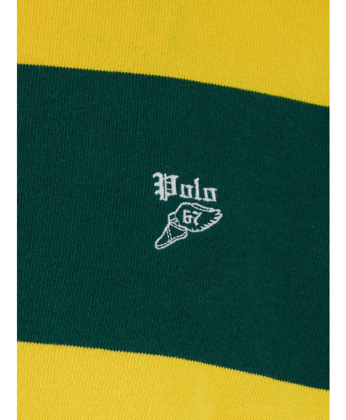 Поло в полоску с логотипом, разноцветное, хлопок. Polo Ralph Lauren, мультиколор — фото 3