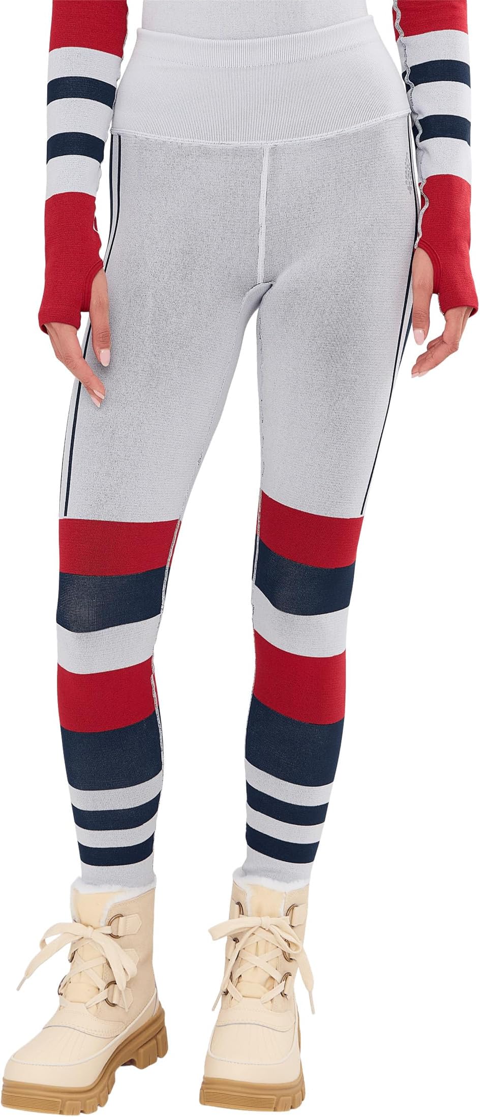 

Женские леггинсы Myoko Jacquard FP Movement, Ivory Retro Stripes