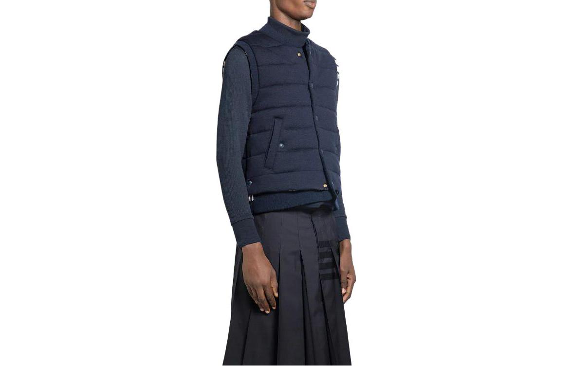 

THOM BROWNE Жилет с четырьмя планками, Marine Blue