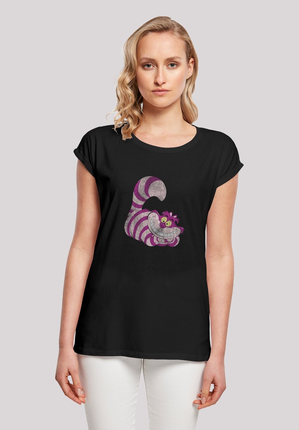 

Футболка с принтом DISNEY ALICE IM WUNDERLAND CHESHIRE CAT F4NT4STIC, цвет black