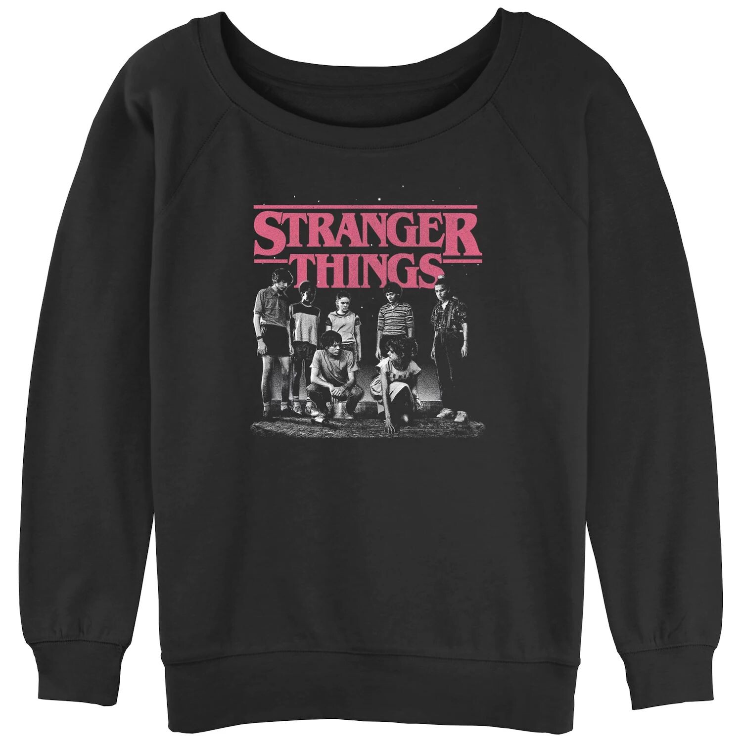 Толстовка с напуском и плакатом для подростков «Stranger Things Faded Cast» Licensed Character