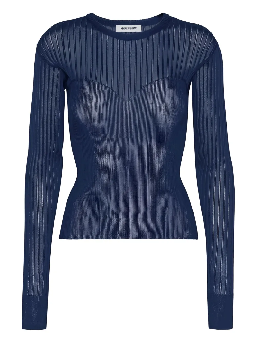 

Футболка с длинными рукавами и круглым вырезом Henrik Vibskov, синий