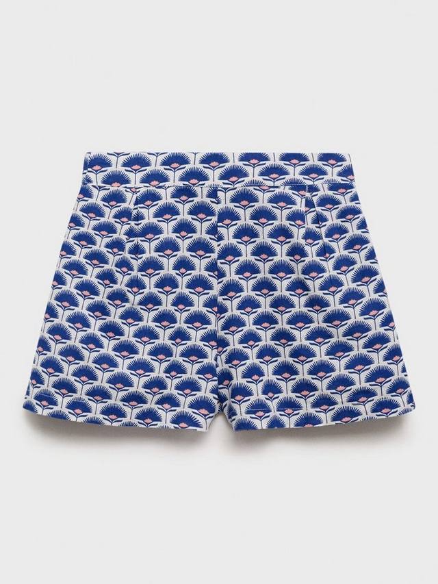 

Детские шорты Kotao из хлопковой смеси с принтом Mango, Medium Blue