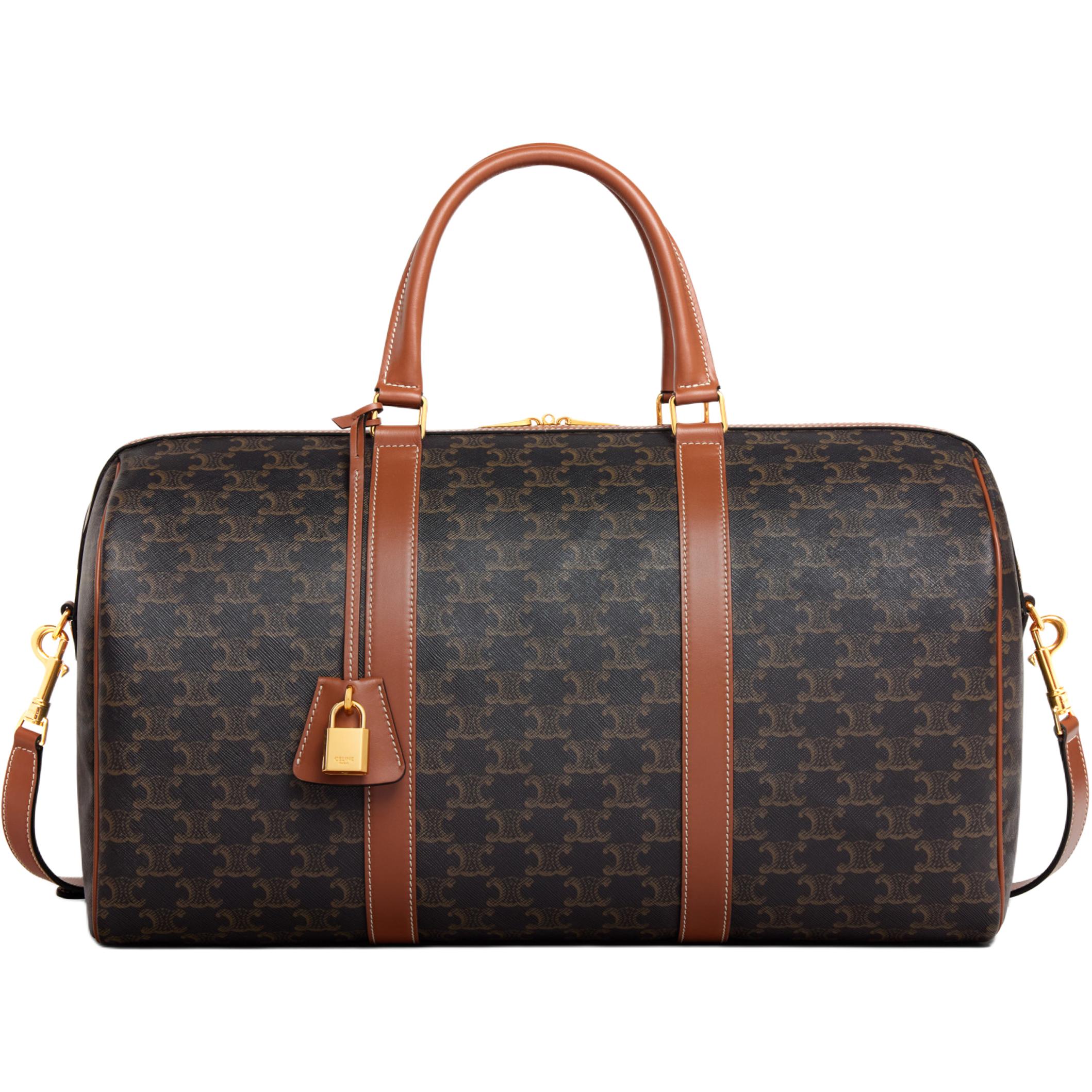 

Сумка для путешествий Triomphe Fabric With Cow Leather женская Tawny CELINE