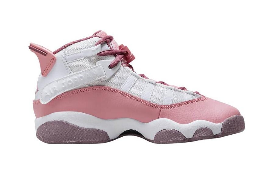 Баскетбольные кроссовки Air 6 Rings Kids GS Mid-top Pink Jordan, розовый — фото 2