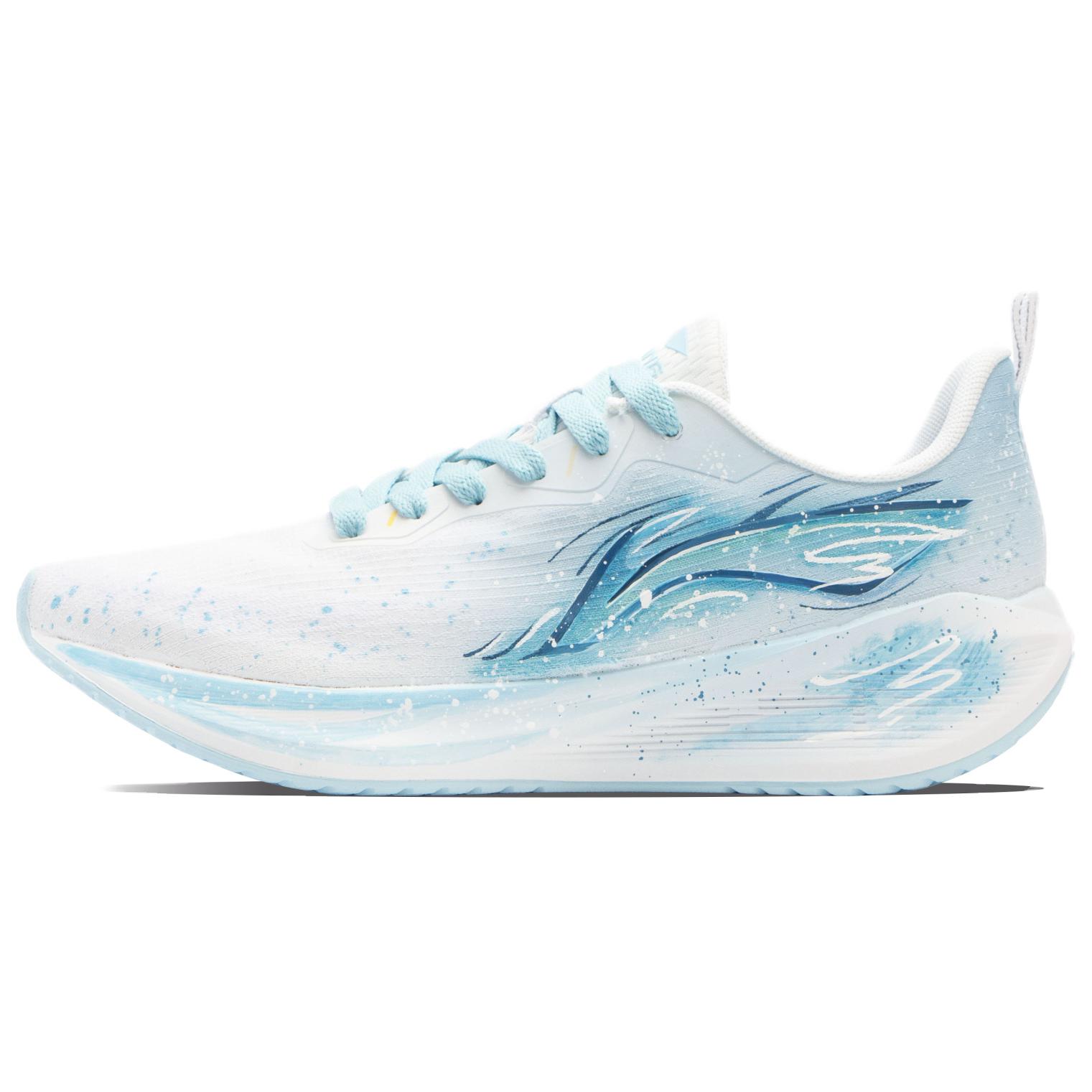 

LINING Wuyue амортизирующие износостойкие легкие нескользящие низкие повседневные кроссовки для бега мужские blue white