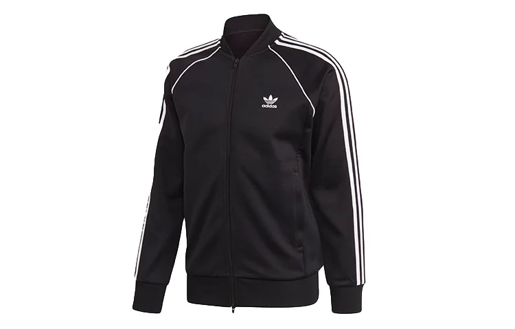 Куртка с полосатой отделкой Adidas Originals, черный