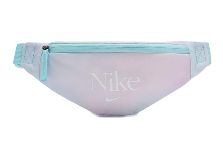 

Nike Тканевая спортивная сумка через плечо, поясная сумка, обычная, унисекс, небесно-голубая/серая