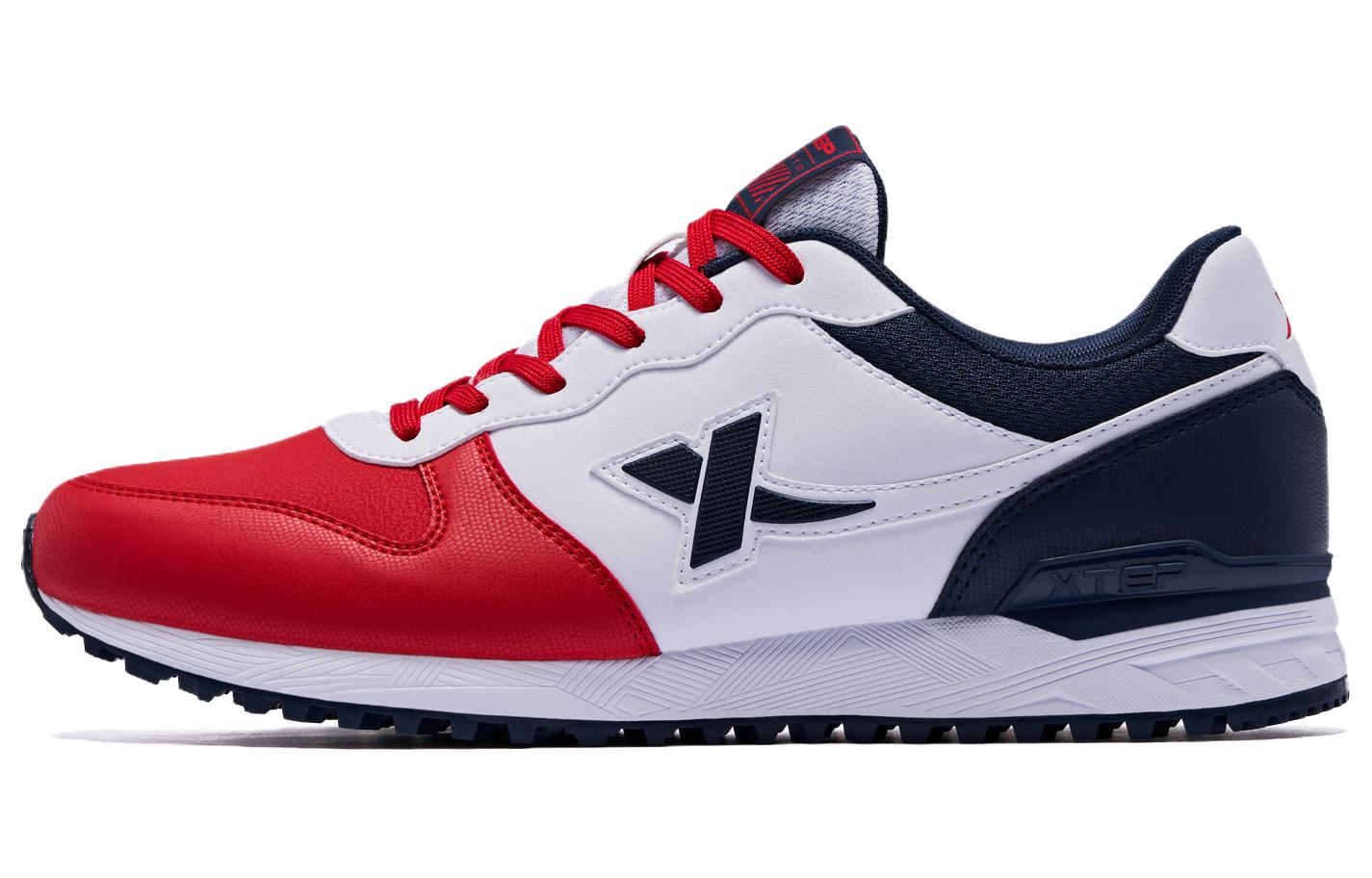 

Антискользящие износостойкие мужские повседневные туфли низкие Red White Blue XTEP