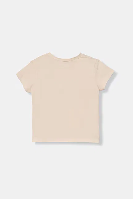 Футболка с коротким рукавом с принтом United Colors of Benetton, бежевый — фото 2