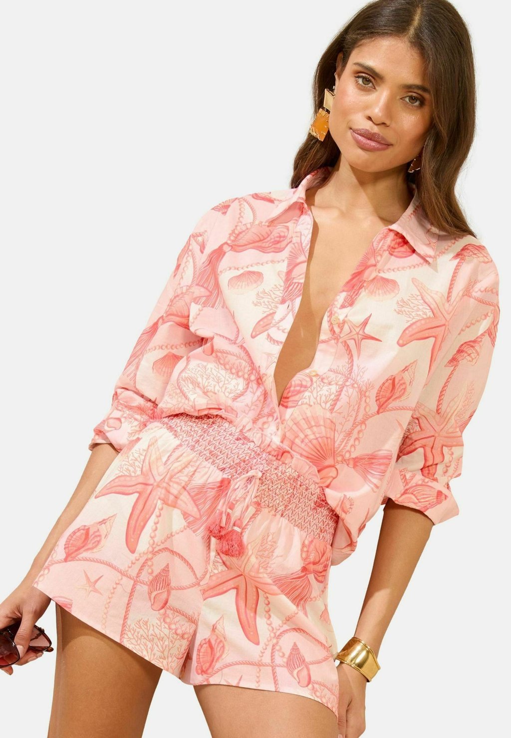 

Блузка на пуговицах PRINTED Lipsy, красный