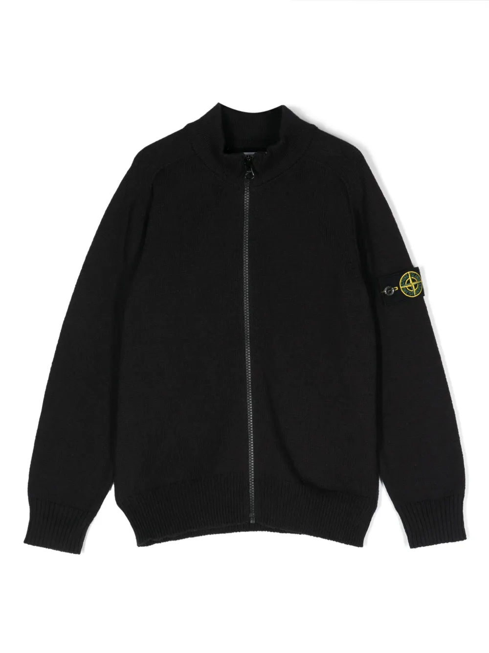 

Кардиган с логотипом Compass Stone Island Junior, черный