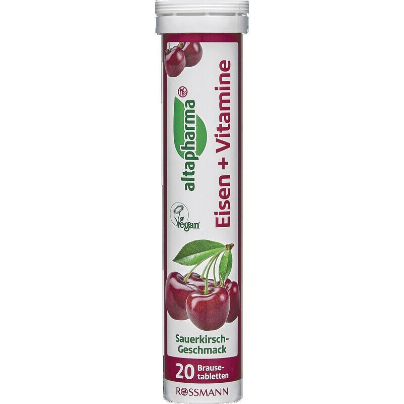 

Шипучие таблетки железо+витамины altapharma, 80 g
