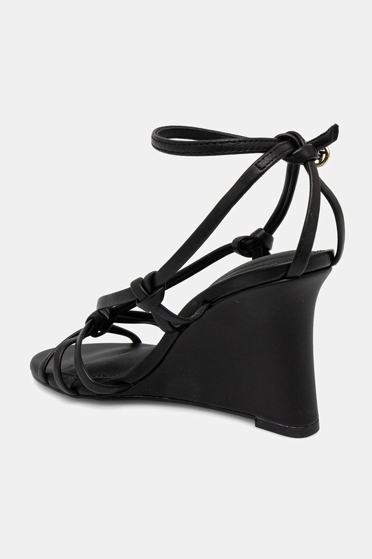 Кожаные сандалии Leather Knots Wedge Sandal Tommy Hilfiger, черный — фото 3