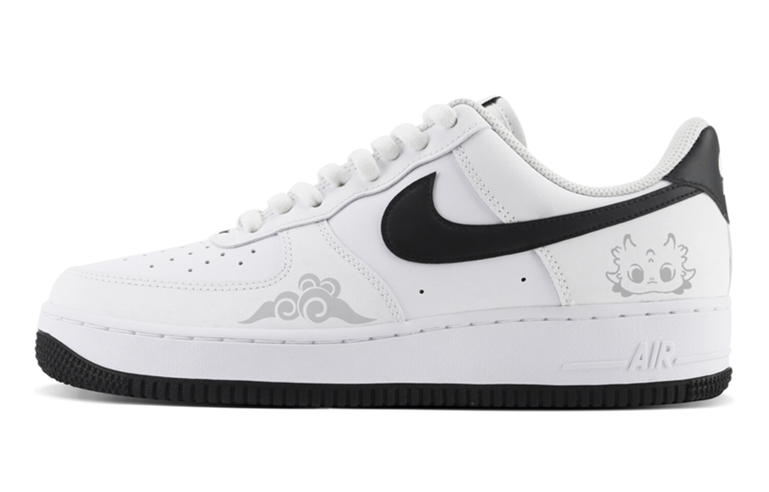 

Кроссовки Nike Air Force 1 Skateboarding Shoes Men Low-top Black/white/gray, черный