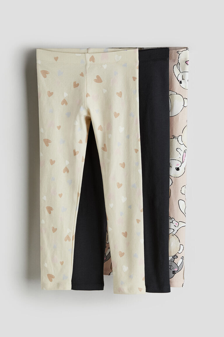 

Комплект из трех леггинсов из джерси H&M, розовый