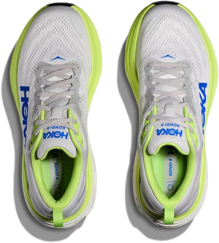 Мужские беговые кроссовки HOKA Bondi 8 для шоссейного бега, Stardust/Lettuce — фото 3