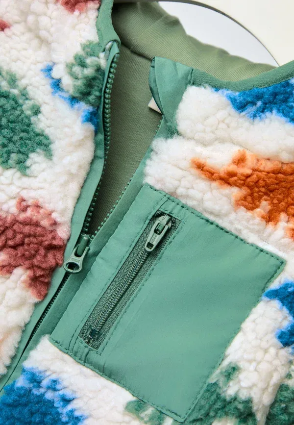 Куртка флисовая с капюшоном Regular fit Jojo Maman Bébé, натуральный — фото 4