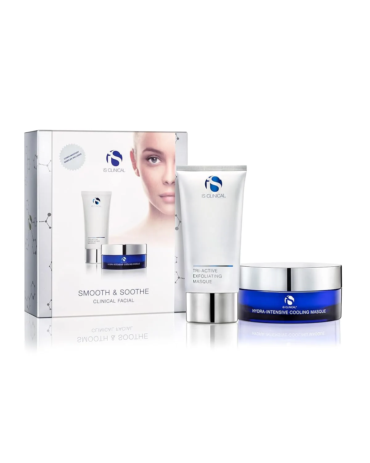 Клиническая процедура для лица Clinical Smooth & Soothe; Отшелушивающий и увлажняющий уход за кожей; Подарочный набор; Полный набор для домашнего ухода за лицом Is Clinical