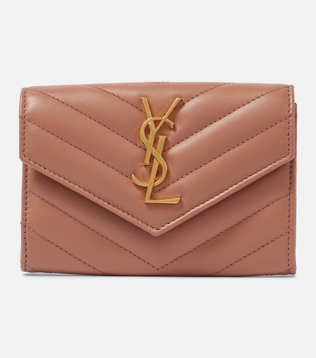 

Кошелёк Cassandre из стёганой кожи Saint Laurent, Barely Pink