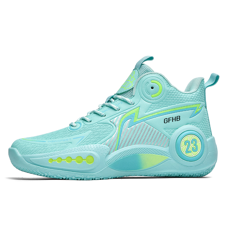 

Износостойкие легкие амортизирующие дышащие кроссовки Mid top для детей и подростков Kung Fu partners, зеленый