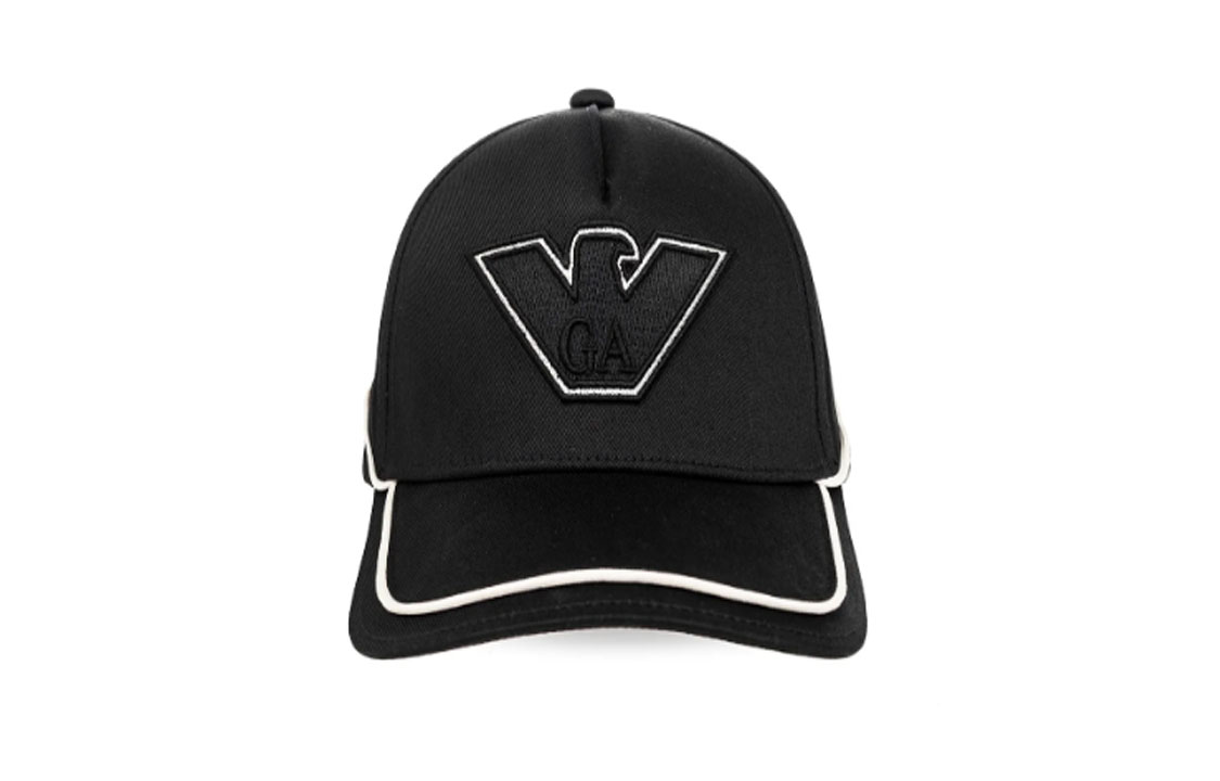 

Хлопковая бейсболка унисекс черная EMPORIO ARMANI