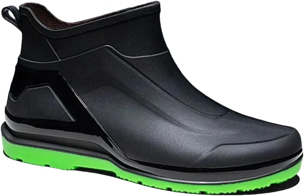 

Мужские короткие резиновые сапоги Wjnvfioo, прочные водонепроницаемые антискользящие резиновые ботинки для рыбалки и активного отдыха на улице