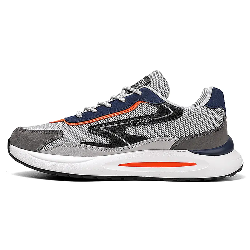 

Кроссовки Shock Absorbers Abrasion Resistant Rebound Thermal Slip Resistant Low Top Kids Lifestyle Shoes Teenagers PROTECTCAMEL, серый/синий